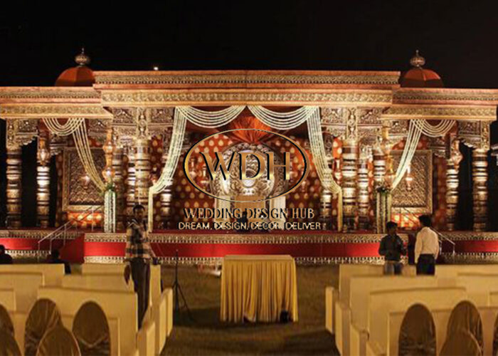 Grand Rajwada Theme Wedding Stage