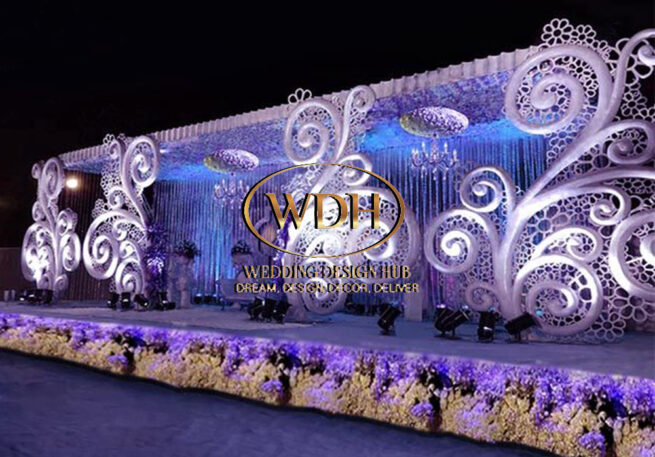 Exotic Wedding Floral Stage