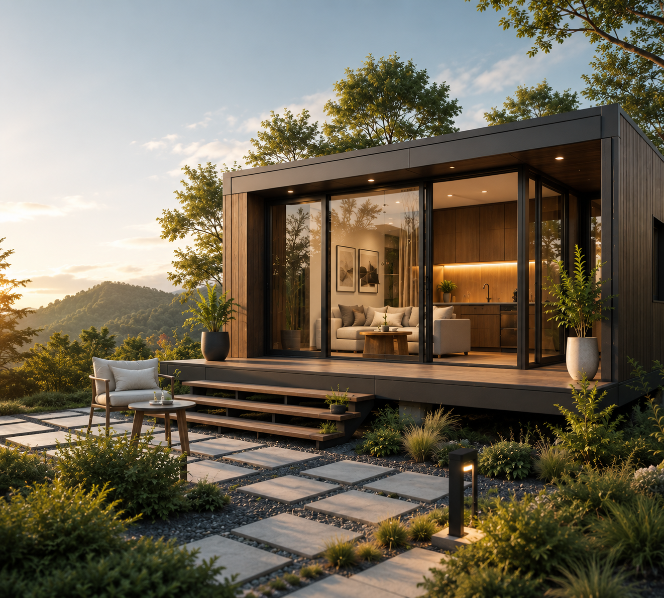 Modern prefab residence